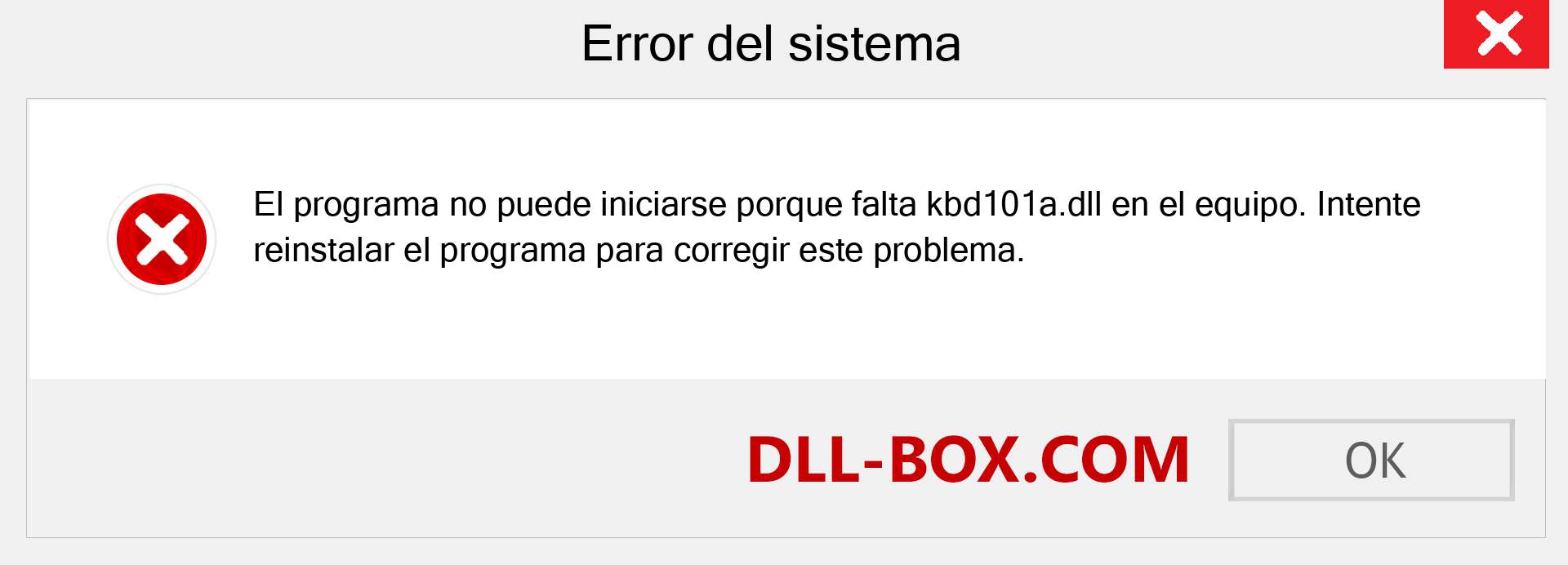 ¿Falta el archivo kbd101a.dll ?. Descargar para Windows 7, 8, 10 - Corregir kbd101a dll Missing Error en Windows, fotos, imágenes